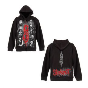 Slipknot - Faces Panel (Zipped Hooded Sweatshirt)